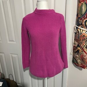 Talbots Women's Small Oversized Hip Length Pink Sweater